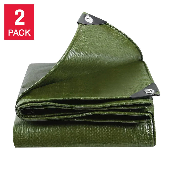 Stinson Heavy Duty Green Tarp, 2-pack