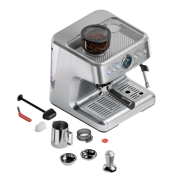 Chefman Crema Supreme Espresso Machine with Conical Burr Grinder