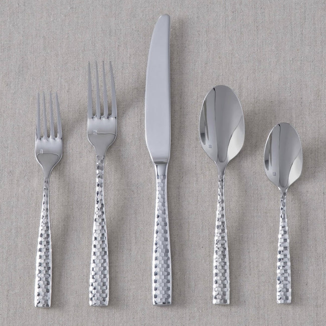 Fortessa Lucca Faceted Stainless-steel Flatware Set, 20-piece