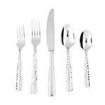 Fortessa Lucca Faceted Stainless-steel Flatware Set, 20-piece