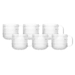 Fortessa Jupiter 400 mL (13.5 oz.) Clear Coffee Cup set, 6-pieces