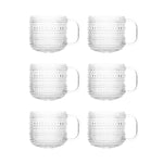 Fortessa Jupiter 400 mL (13.5 oz.) Clear Coffee Cup set, 6-pieces