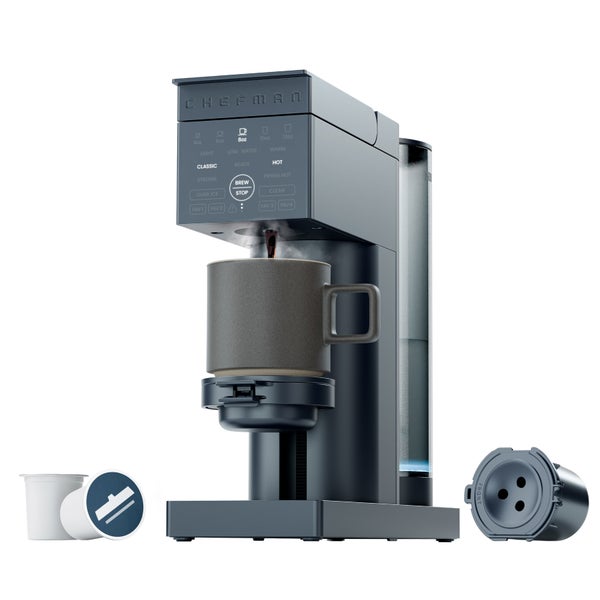 Chefman Caffeinator Single Serve Coffee Machine, Ground and K-Cup Comp ...