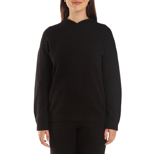 Lazypants Women’s Sweater Knit Hoodie - Black