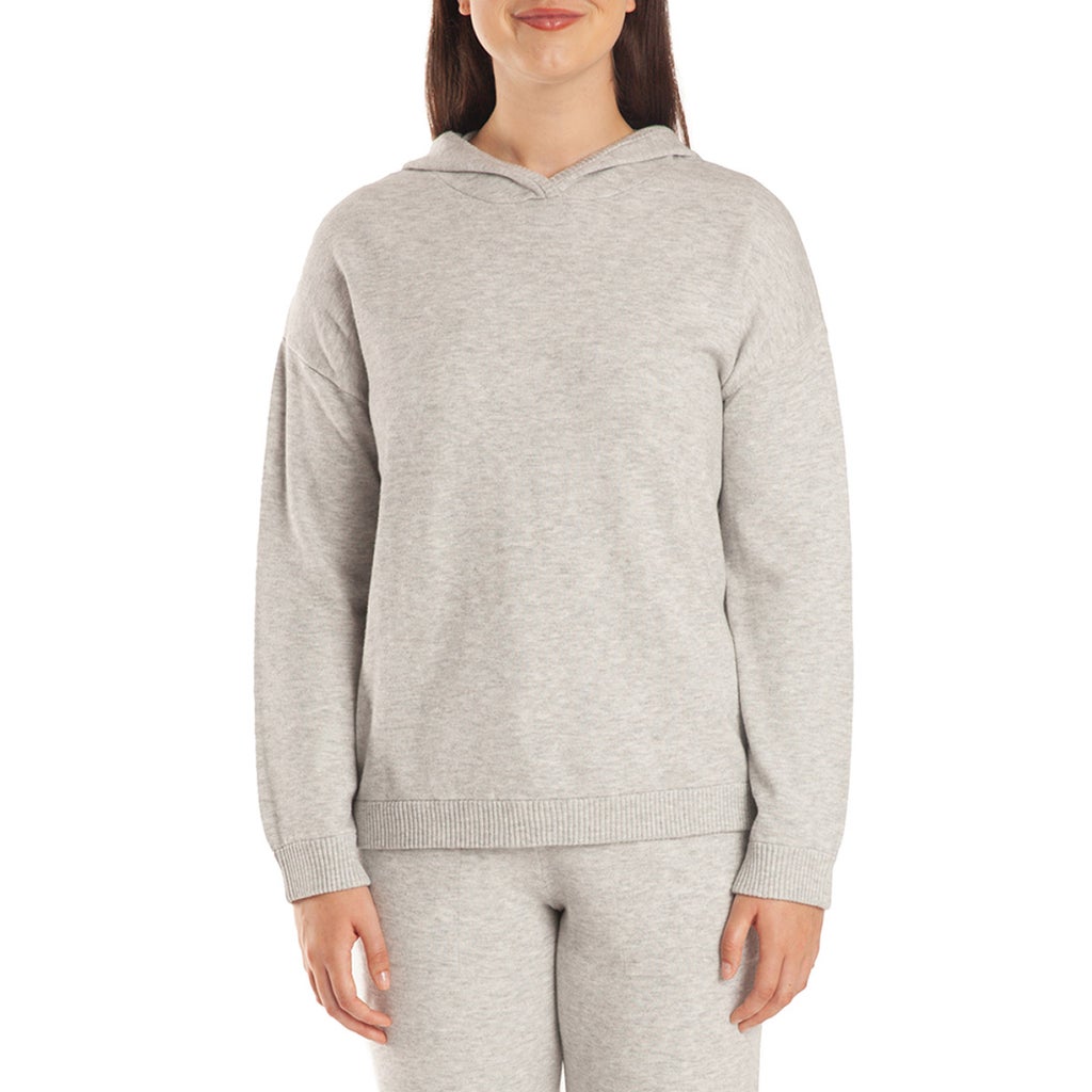Lazypants Women’s Sweater Knit Hoodie - Grey