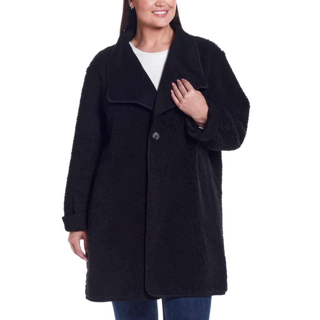 Weatherproof Women's Reversible Sherpa Cardigan