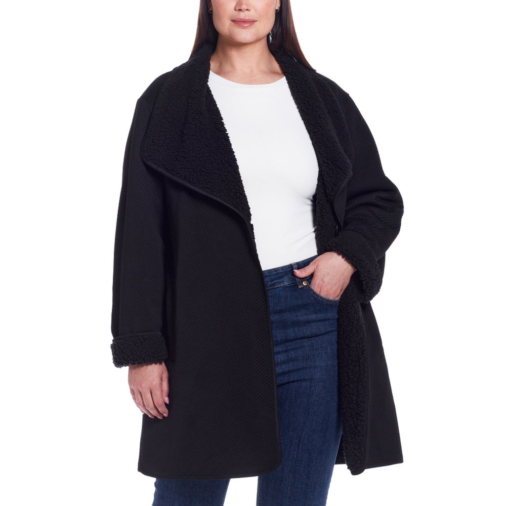 Weatherproof Women's Reversible Sherpa Cardigan