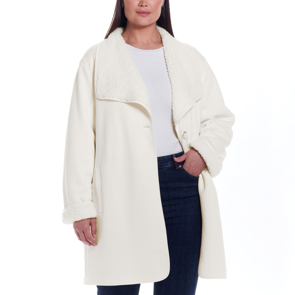 Weatherproof Women's Reversible Sherpa Cardigan