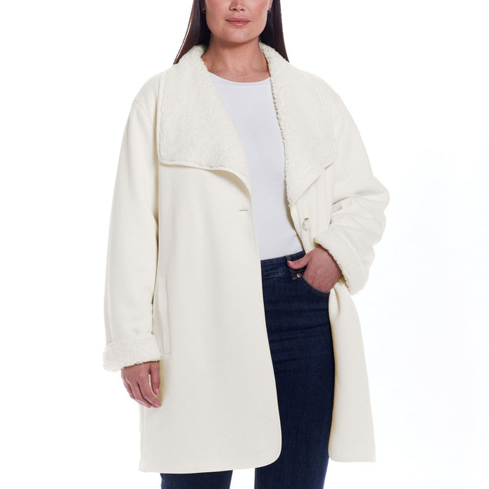 Weatherproof Women's Reversible Sherpa Cardigan