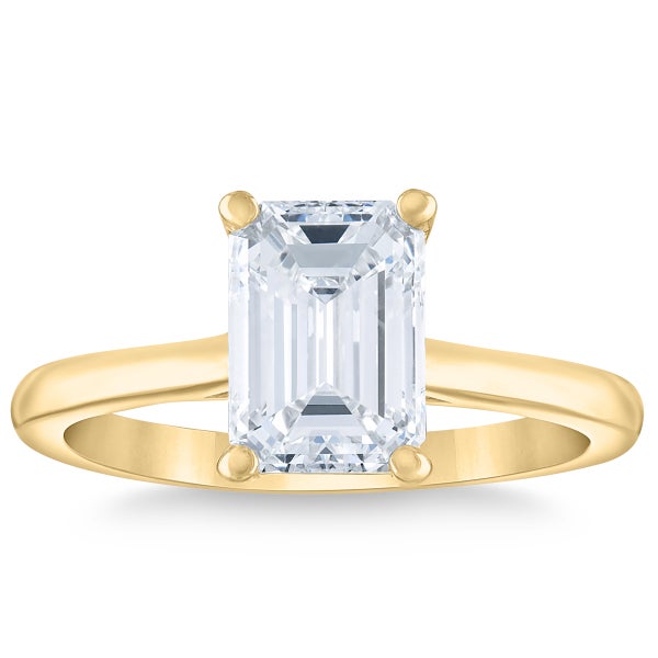 1.50 ct Emerald Cut, Clarity VS1, Colour H, Diamond Solitaire Ring