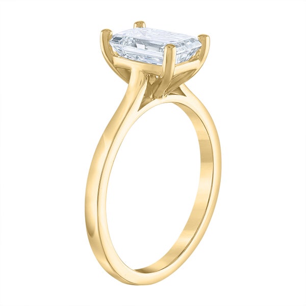 1.50 ct Emerald Cut, Clarity VS1, Colour H, Diamond Solitaire Ring