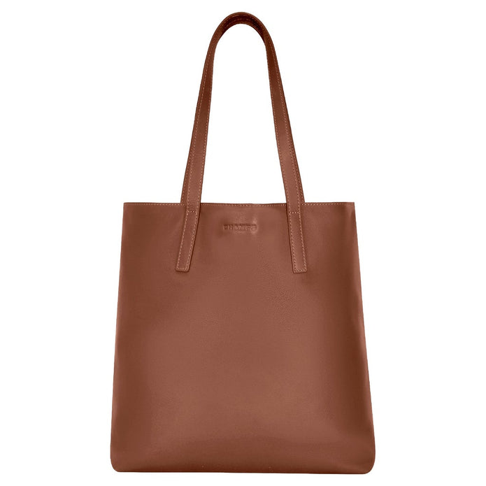Champs Onyx Collection Leather Vertical Buisness Tote, 13 L - Brown