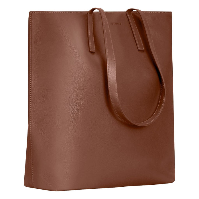 Champs Onyx Collection Leather Vertical Buisness Tote, 13 L