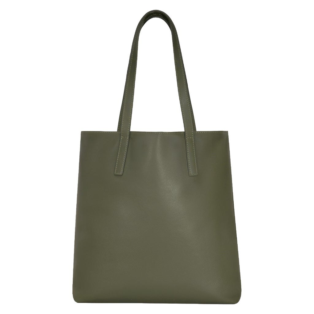 Champs Onyx Collection Leather Vertical Buisness Tote, 13 L