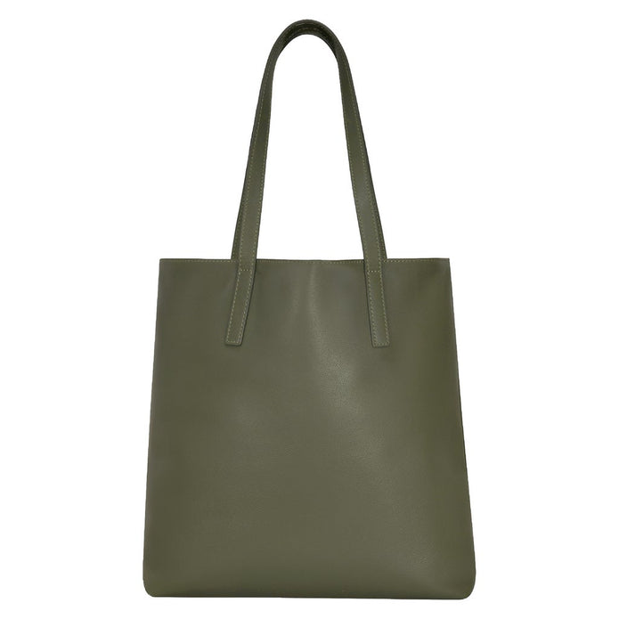 Champs Onyx Collection Leather Vertical Buisness Tote, 13 L