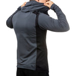 J. Lindeberg Men's 1/4 Zip Long Sleeve Hooded Top