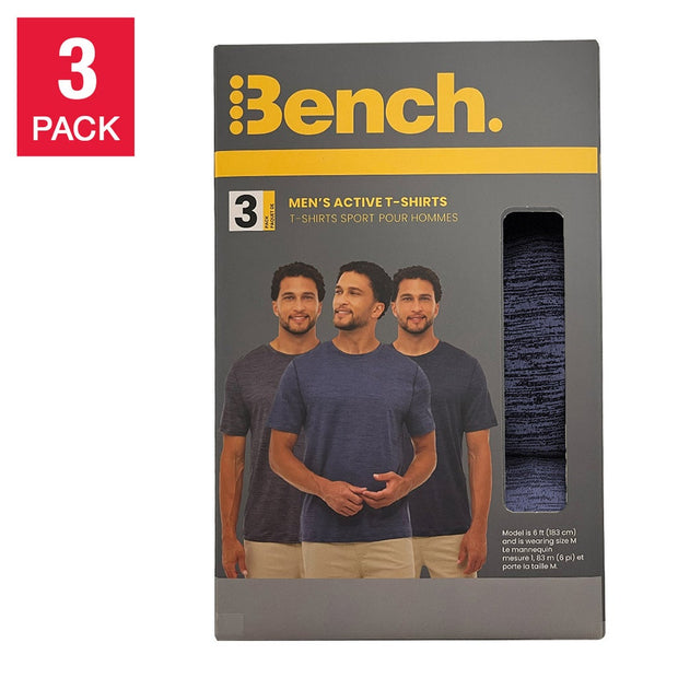 Bench Men's Active T-shirt, 3-pack - Navy
