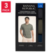 Banana Republic Men's Crew Neck T-Shirt, 3-pack - Multi-Coloured