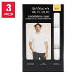 Banana Republic Men's Crew Neck T-Shirt, 3-pack - White