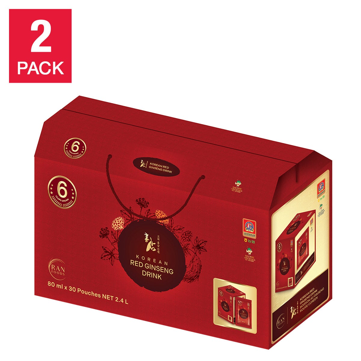 Korean Red Ginseng Tonic, 60 x 80ml