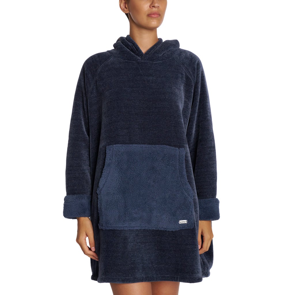 Bearpaw Women’s Oversized Sherpa Hoodie - Navy