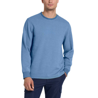 Van Heusen Men's Jacquard Long Sleeve Crewneck - Blue