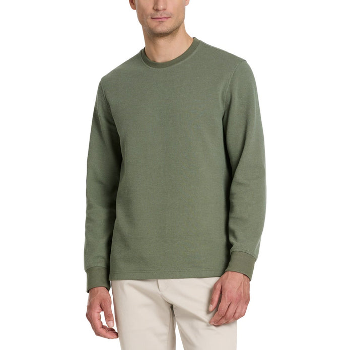 Van Heusen Men's Jacquard Long Sleeve Crewneck - Green