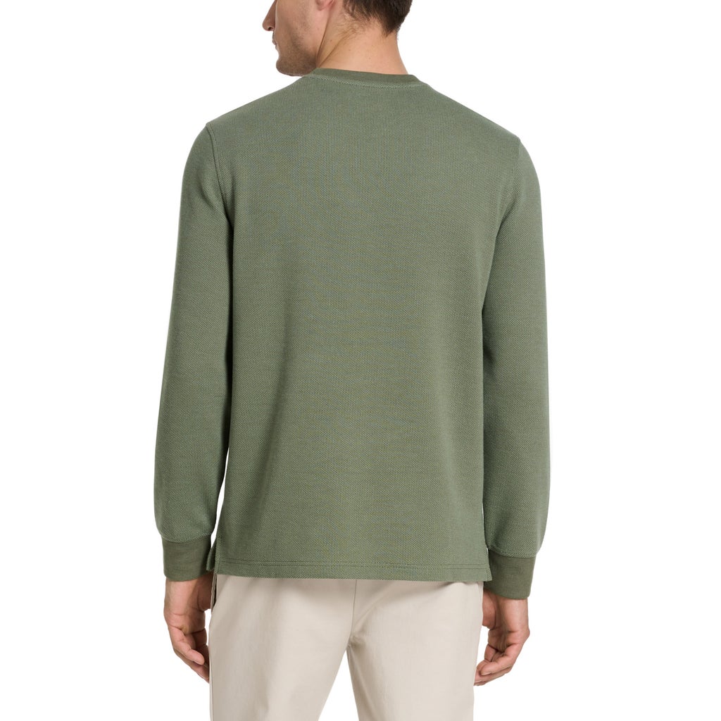 Van Heusen Men's Jacquard Long Sleeve Crewneck