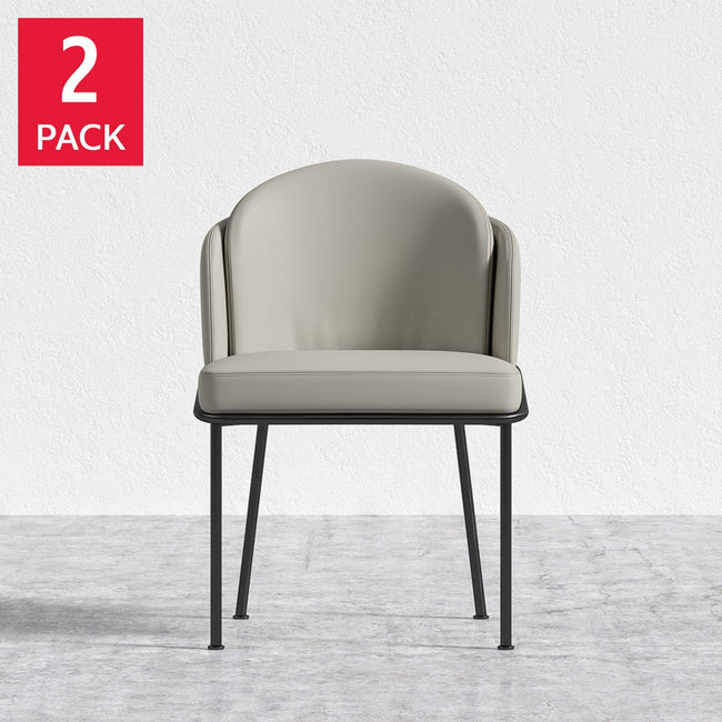 Rove Concepts Angelo Black and Grey Dining Chair, 2-pack