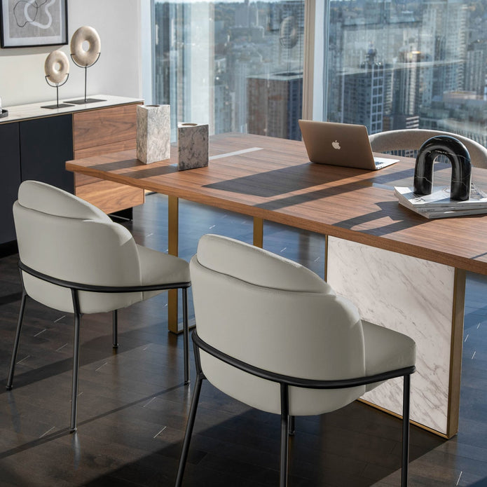Rove Concepts Angelo Black and Taupe (Trento) Dining Chair, 2-pack