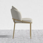 Rove Concepts Angelo Brass and Beige Dining Chair, 2-pack