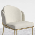 Rove Concepts Angelo Brass and Beige Dining Chair, 2-pack