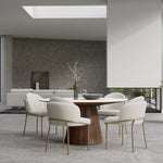 Rove Concepts Angelo Brass and Beige Dining Chair, 2-pack