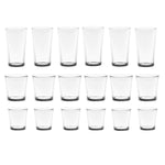 Duralex Lys Clear Tempered Glass Drinkware Set, 18-piece