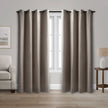Safdie & Co. Herringbone Light Filtering Curtain Panel, 2 panel