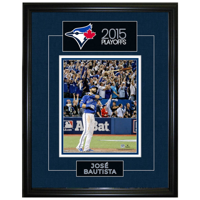 Frameworth Jose Bautista Framed 8x10 in. 2015 Playoffs Game 5 ALDS Homerun Bat Flip