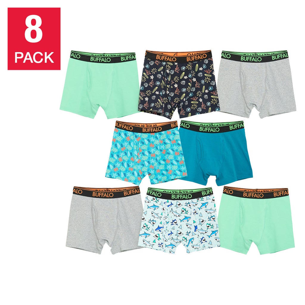 Buffalo Boys Boxer Brief, 8-pack - Green