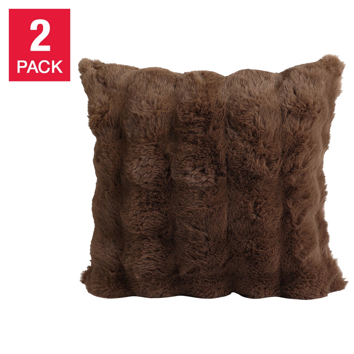 Oasis Home by Nemcor Luxe Faux Fur Decorative Pillow, 2-pack