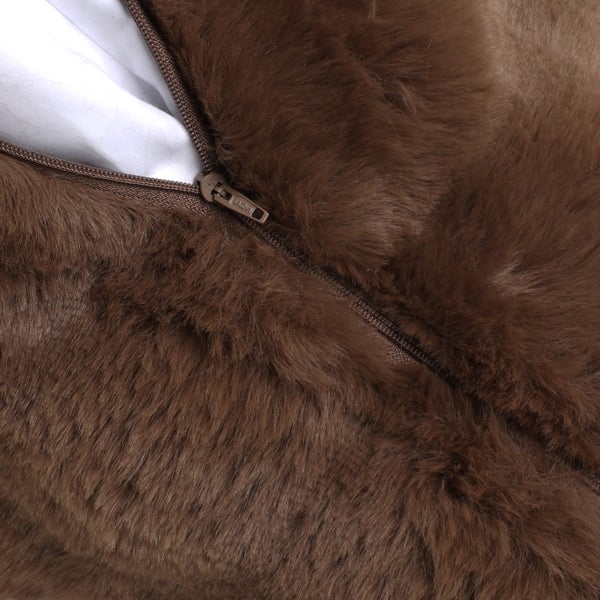 Oasis Home by Nemcor Luxe Faux Fur Decorative Pillow, 2-pack