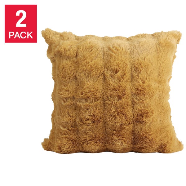 Oasis Home by Nemcor Luxe Faux Fur Decorative Pillow, 2-pack