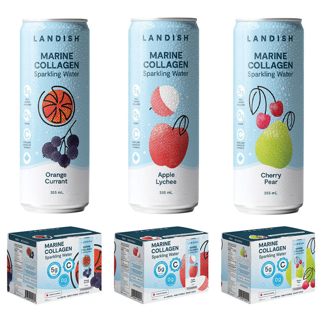 Landish Marine Collagen Sparkling Water, 18 x 355 mL