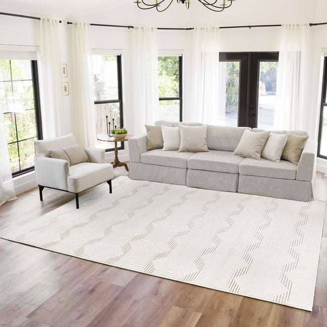 Gertmenian Regent Collection Ameca Cream Indoor Area Rug