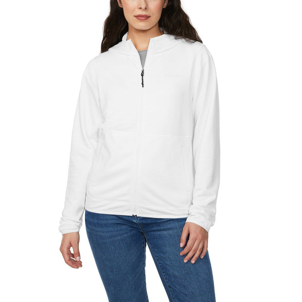 Merrell Women's Grid Fleece Full Zip Hoodie - White