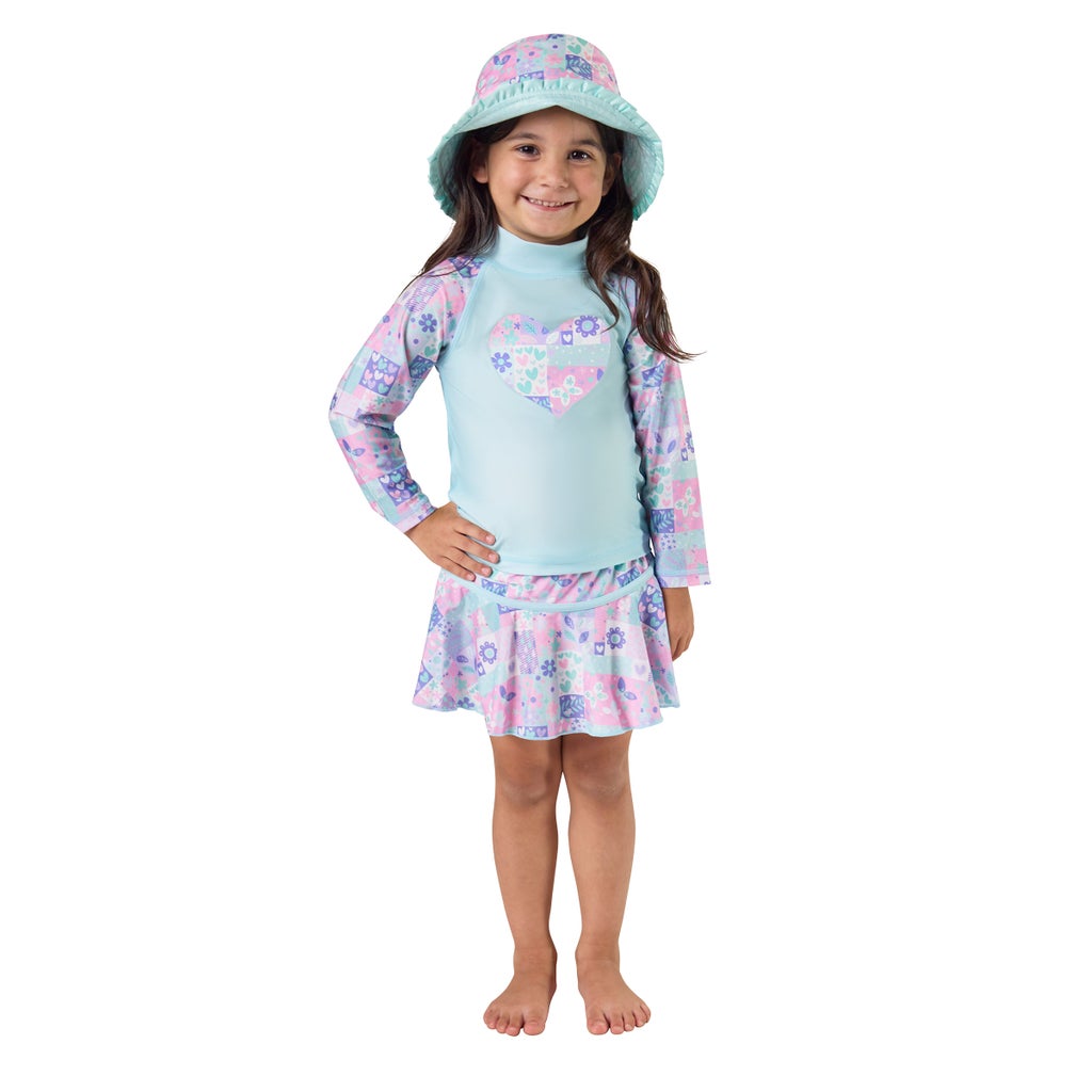 UV Skinz Toddler 3-piece Swim Set - Light Blue