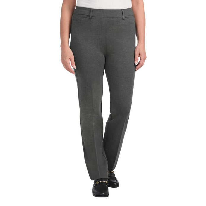 Dalia Women's Pull on Straight Leg Ponte Pant - Grey