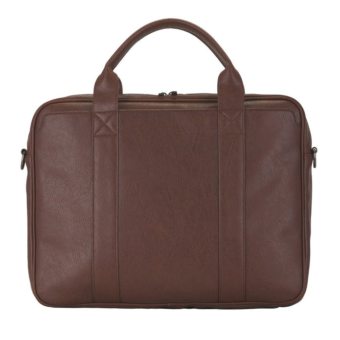 Bugatti - Palermo, Vegan Leather Briefcase - Brown