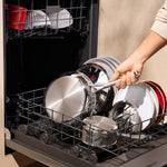 Lagostina Artigiano 3-Ply Clad Hammered Stainless Steel Cookware Set, 8-pieces