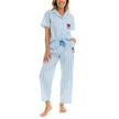 Keith Haring Women's Notch Collar Pajama Set, 2-piece