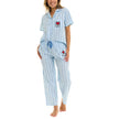 Keith Haring Women's Notch Collar Pajama Set, 2-piece