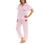Keith Haring Women's Notch Collar Pajama Set, 2-piece